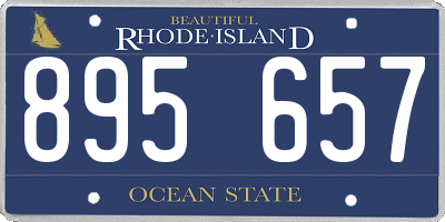 RI license plate 895657