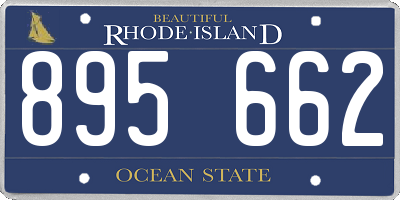 RI license plate 895662