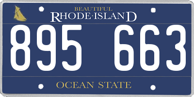 RI license plate 895663