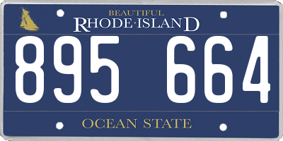 RI license plate 895664