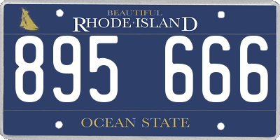 RI license plate 895666