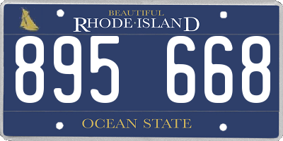 RI license plate 895668