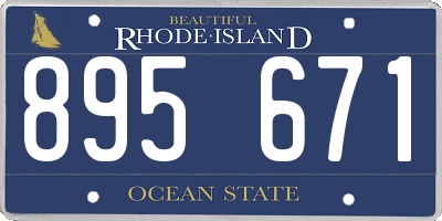 RI license plate 895671