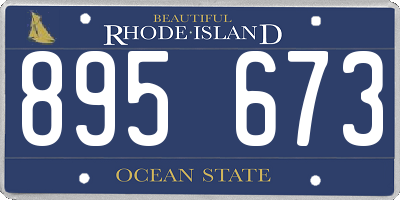 RI license plate 895673