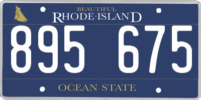 RI license plate 895675