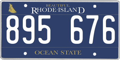 RI license plate 895676