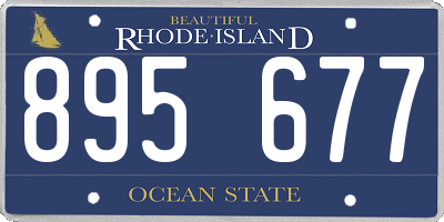 RI license plate 895677