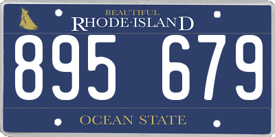 RI license plate 895679