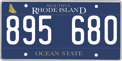 RI license plate 895680