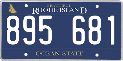 RI license plate 895681
