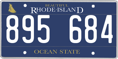 RI license plate 895684