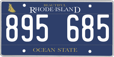 RI license plate 895685