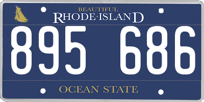 RI license plate 895686