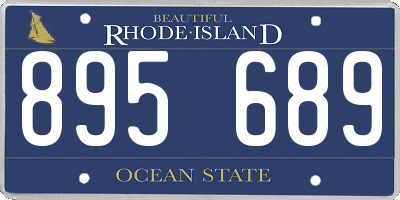 RI license plate 895689