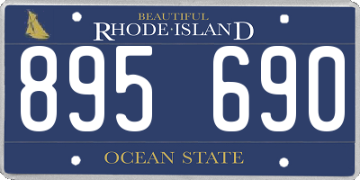 RI license plate 895690