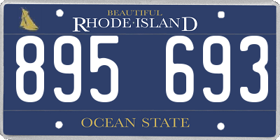 RI license plate 895693