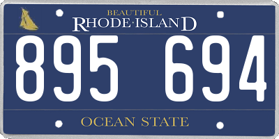 RI license plate 895694