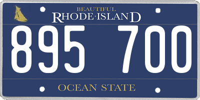 RI license plate 895700