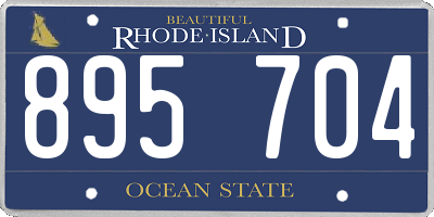 RI license plate 895704