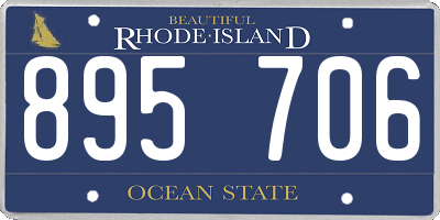 RI license plate 895706