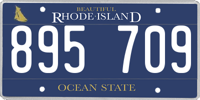 RI license plate 895709