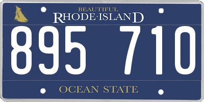 RI license plate 895710