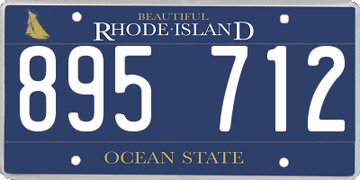 RI license plate 895712
