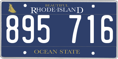RI license plate 895716