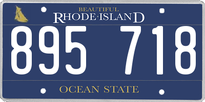 RI license plate 895718
