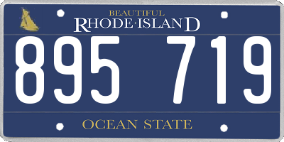 RI license plate 895719