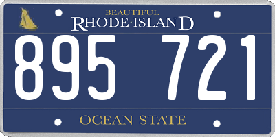 RI license plate 895721