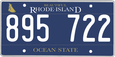 RI license plate 895722