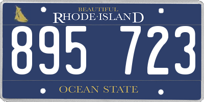 RI license plate 895723