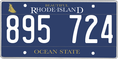 RI license plate 895724