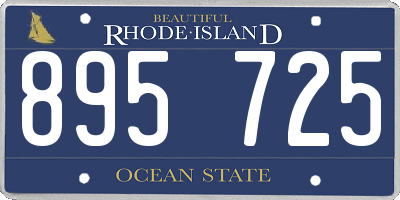 RI license plate 895725
