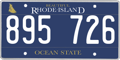 RI license plate 895726