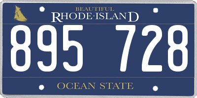 RI license plate 895728