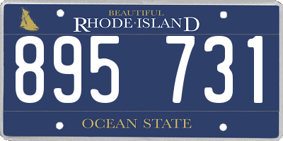 RI license plate 895731