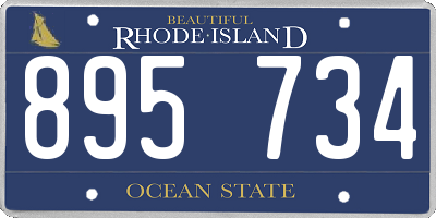RI license plate 895734