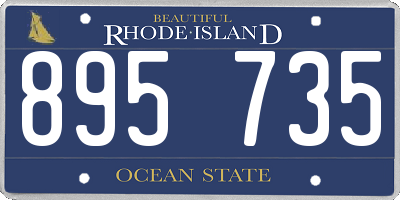 RI license plate 895735