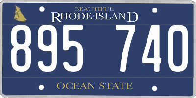 RI license plate 895740