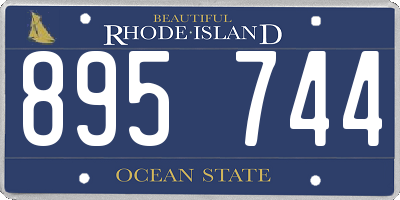 RI license plate 895744