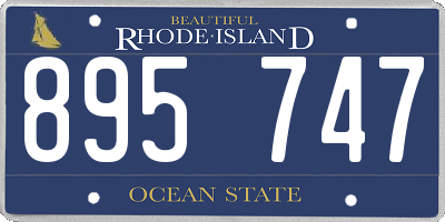 RI license plate 895747