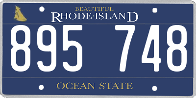 RI license plate 895748