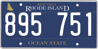 RI license plate 895751