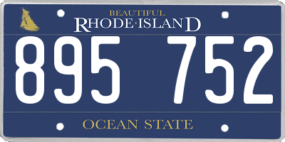 RI license plate 895752