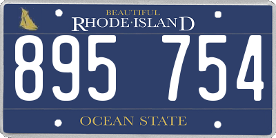 RI license plate 895754