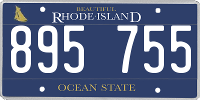 RI license plate 895755