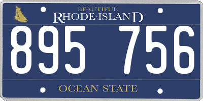 RI license plate 895756