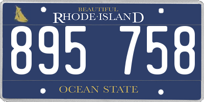 RI license plate 895758